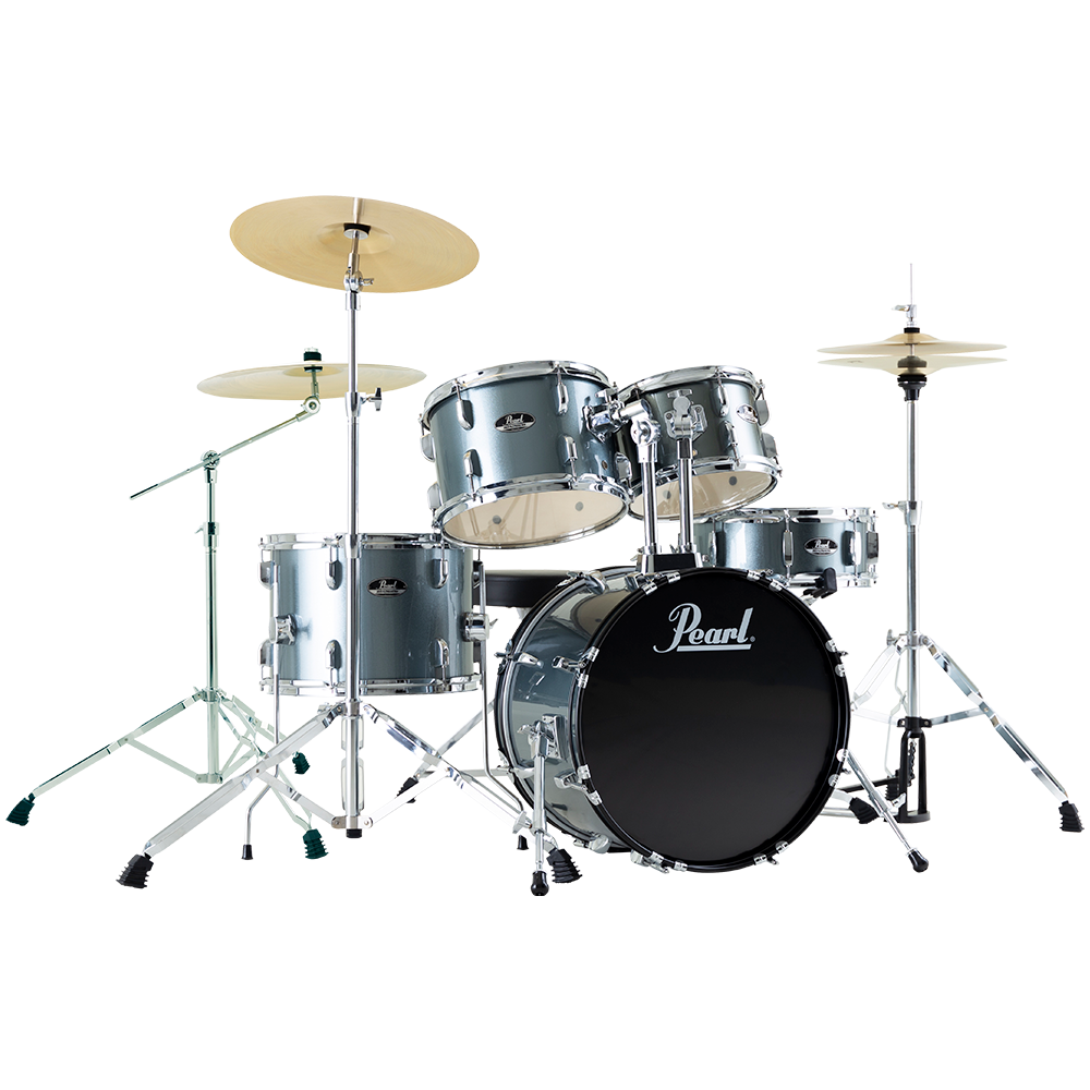 PEARL RS505C/C706 - Roadshow Charcoal Metallic 5 Parça (20B/10T/12T/14F/14S) Aksamlı & Zilli Akustik Davul Seti 4