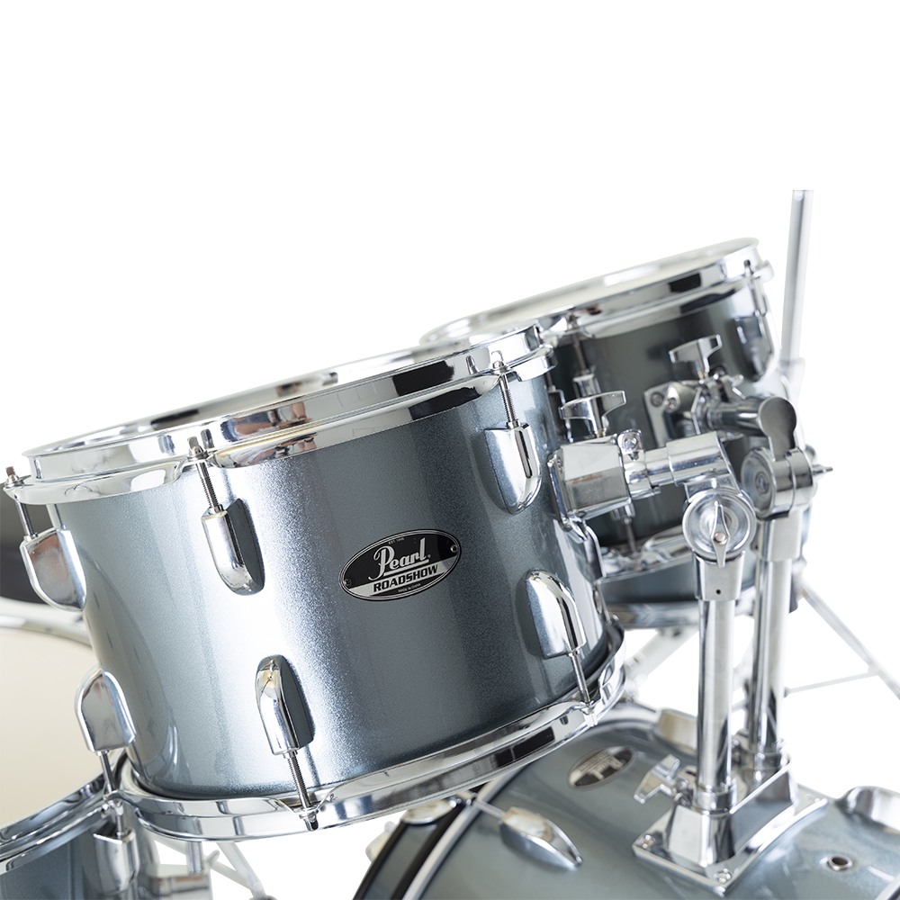 PEARL RS505C/C706 - Roadshow Charcoal Metallic 5 Parça (20B/10T/12T/14F/14S) Aksamlı & Zilli Akustik Davul Seti 5
